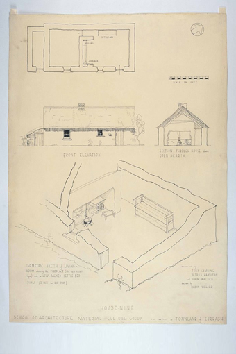 Irish Folklife Architectural Drawing Collection 07 - Curragh, County Waterford